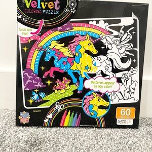 Velvet Unicorn Coloring Puzzle